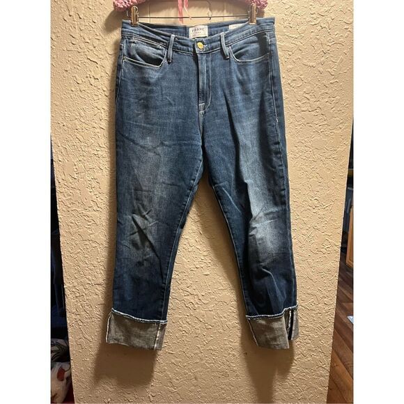 Frame Le High Straight Blue Jeans Woman’s Size 31 - Picture 1 of 11